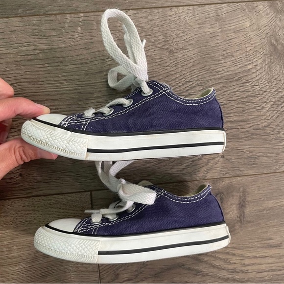 Converse All Star Navy Purple Infant Sneakers - Picture 4 of 10